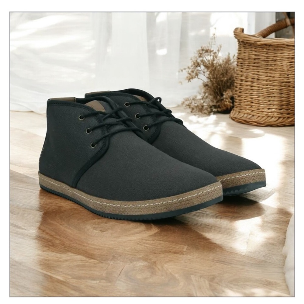 Sustainable Mens Oxford Ankle Boot
Canvas Leather -Cork Innersole-EUC Sz9